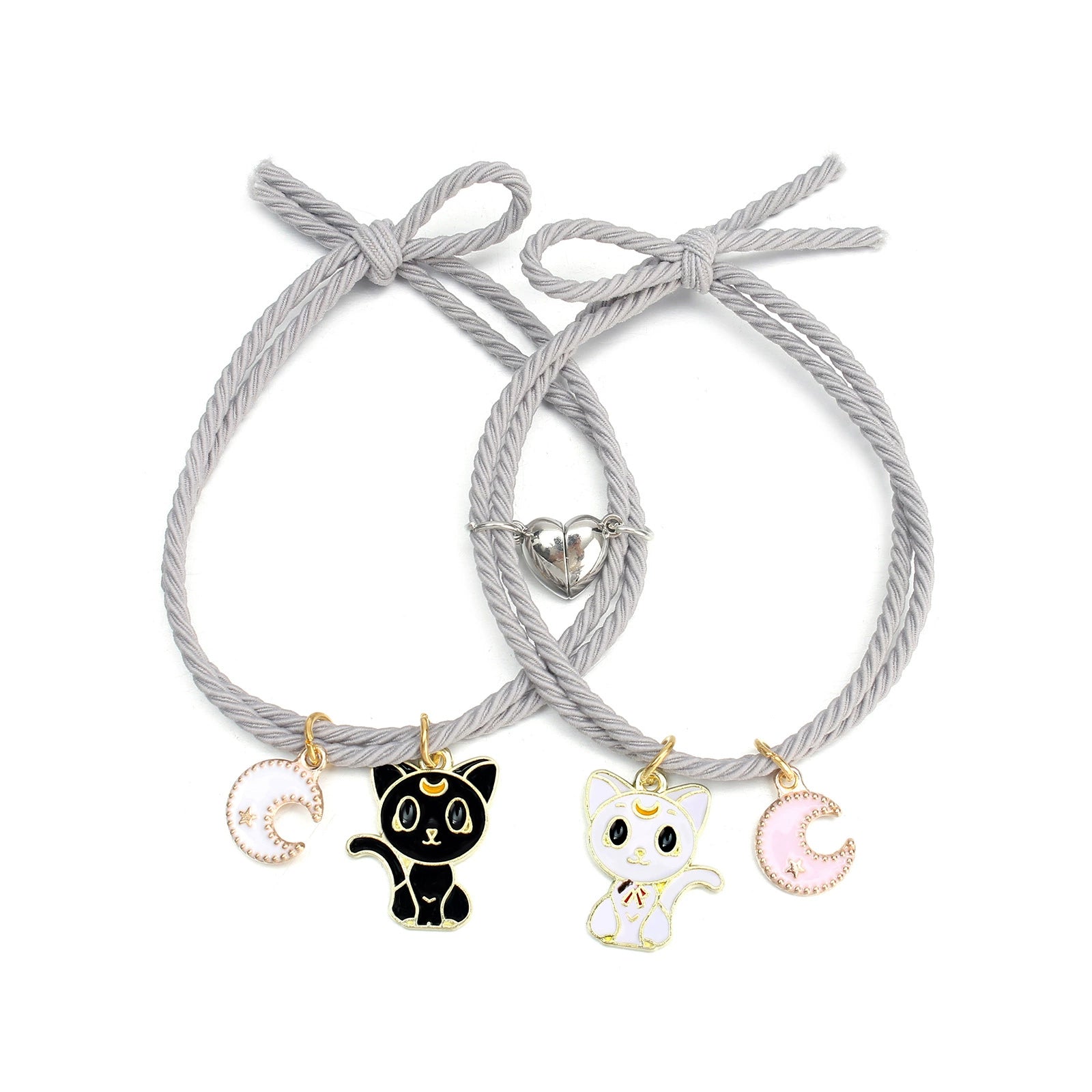 Cute Ghost Two-Person Love Magnetic Bracelet Couple Girlfriends Bracelet Rubber Band Student Girl Carrying Strap Hair Rope Dual-Use Shopifynow