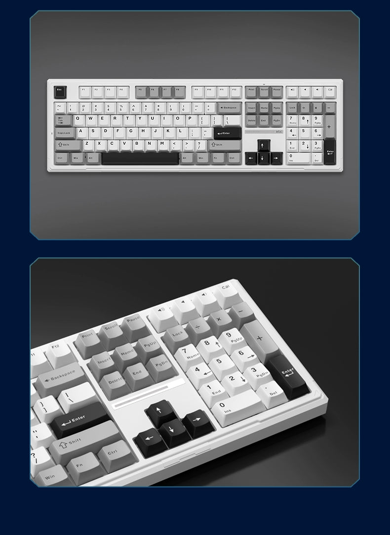 Ikbc Mechanical Keyboard K108 Wireless Bluetooth Office Girl Keyboard Three-Mode RGB E-Sports Games Keyboard Boys Shopifynow