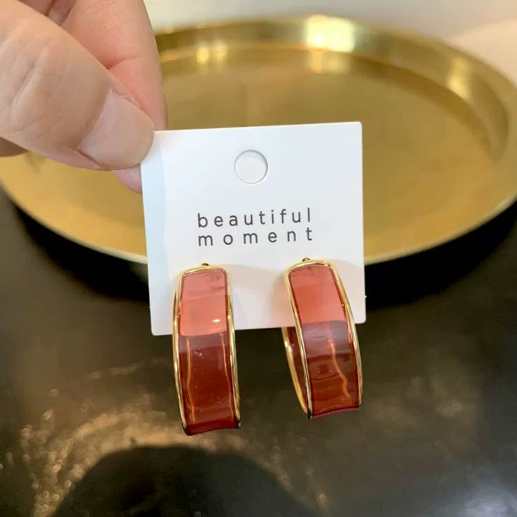 Candy Color Imported Ins Internet Celebrity Transparent Female Earrings Shopifynow