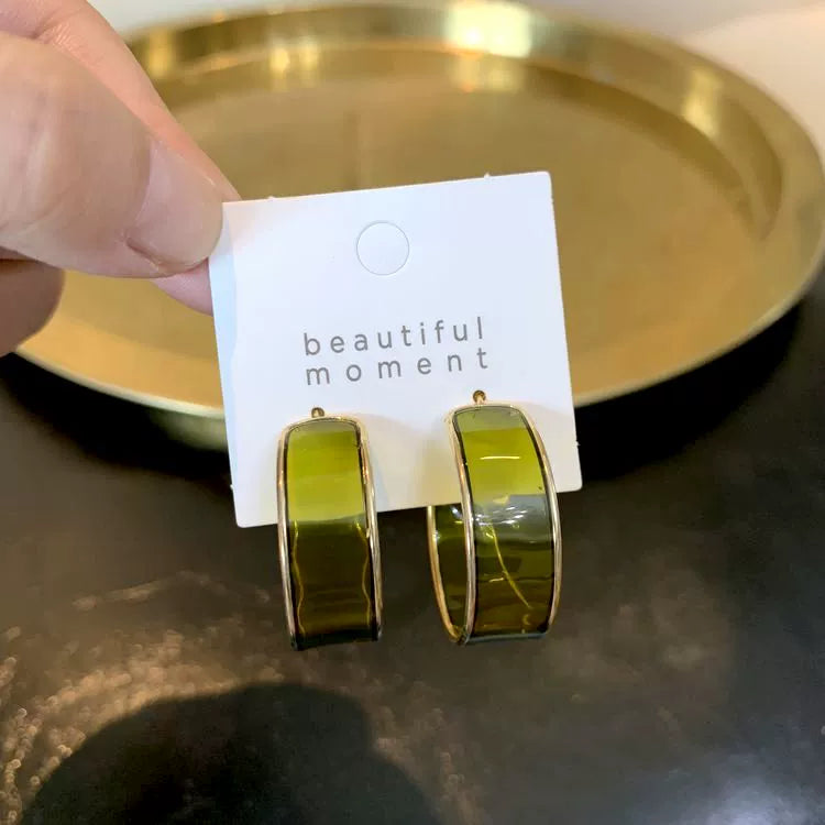 Candy Color Imported Ins Internet Celebrity Transparent Female Earrings Shopifynow