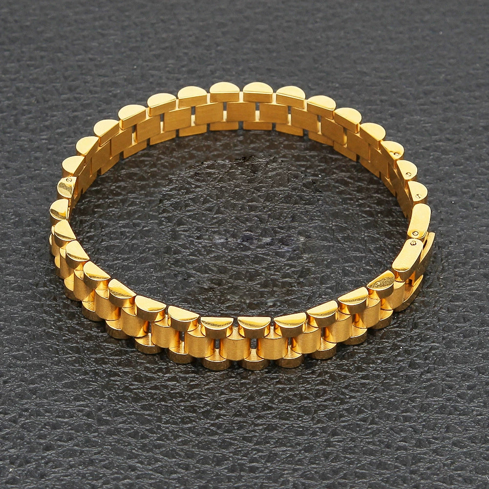 INS Street Hip-Hop Misae Same Style Stylish Minimalist Retro Titanium Steel Watch Tank Chain 18K Domineering Ring Men's Fashion Shopifynow