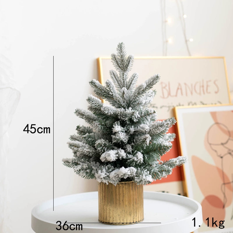 Hromeo Desktop Small Christmas Tree Home Decoration Christmas Atmosphere Photo Props Christmas Decorations Snow Tree Shopifynow