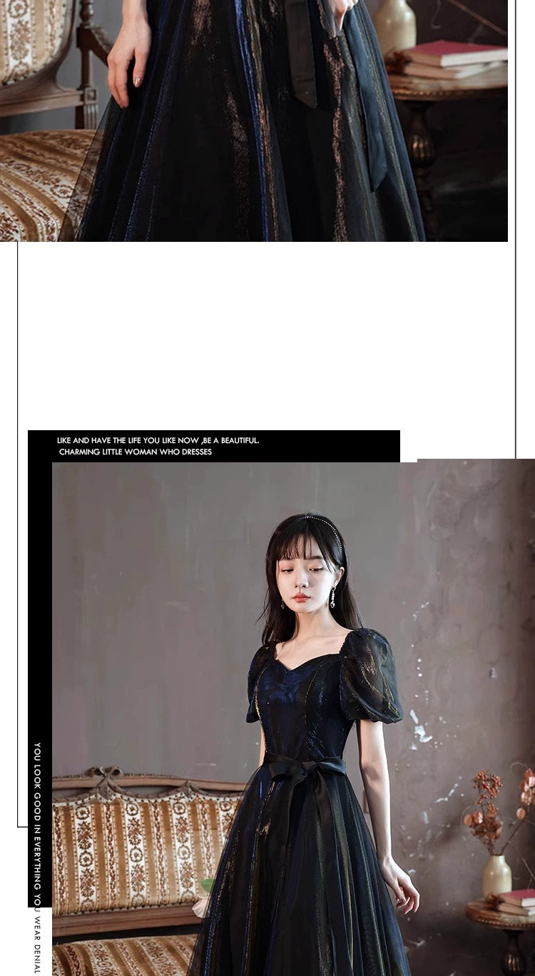 Black Evening Dress for Women Banquet Temperament Accessible Luxury Host Dress Classy Niche Style Birthday Adult Ceremony Slim Looking Summer Shopifynow