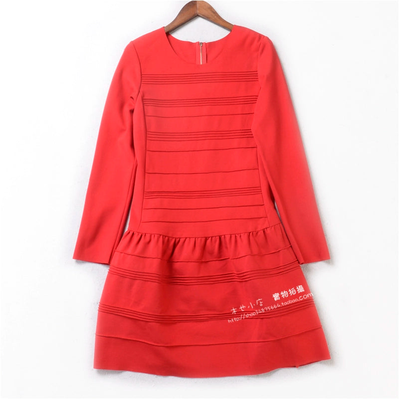 Fashion Minimalist Pleated Crumpled Dress Ponte-De-Roma Shopifynow