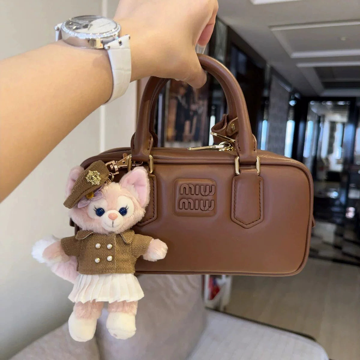 2025 New Arrival Fall and Winter Retro Coffee Color Bowling Bag Fashion All-Match Boston Bag Shoulder Women's Crossbody Handbag Shopifynow