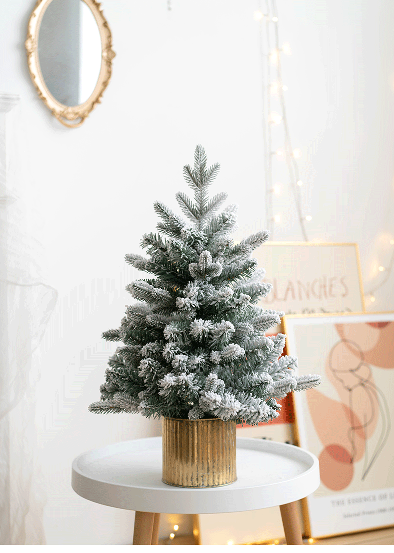 Hromeo Desktop Small Christmas Tree Home Decoration Christmas Atmosphere Photo Props Christmas Decorations Snow Tree Shopifynow