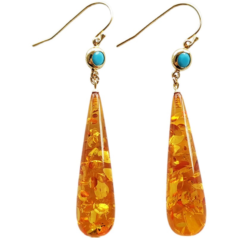 Amber Face-Flattering Water Drop Brand New in Stock Original Earrings Shopifynow