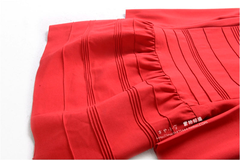 Fashion Minimalist Pleated Crumpled Dress Ponte-De-Roma Shopifynow