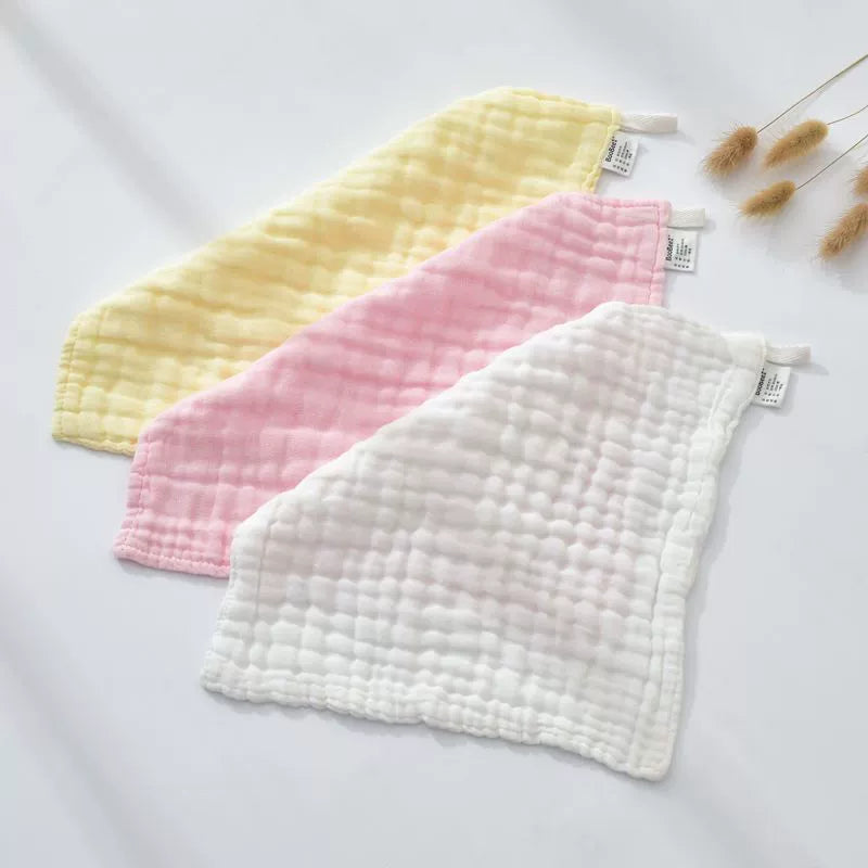 Baby Pure Cotton Gauze Towel Saliva Towel Baby Washing Face Small Square Towel Newborn Baby Child Dedicated Product Soft Bath Towel Shopifynow