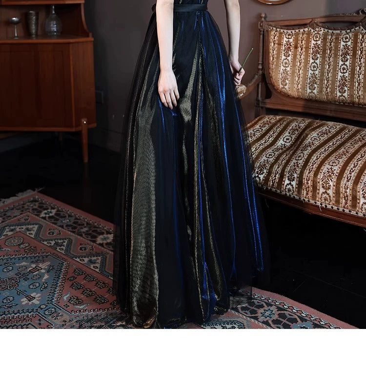 Black Evening Dress for Women Banquet Temperament Accessible Luxury Host Dress Classy Niche Style Birthday Adult Ceremony Slim Looking Summer Shopifynow