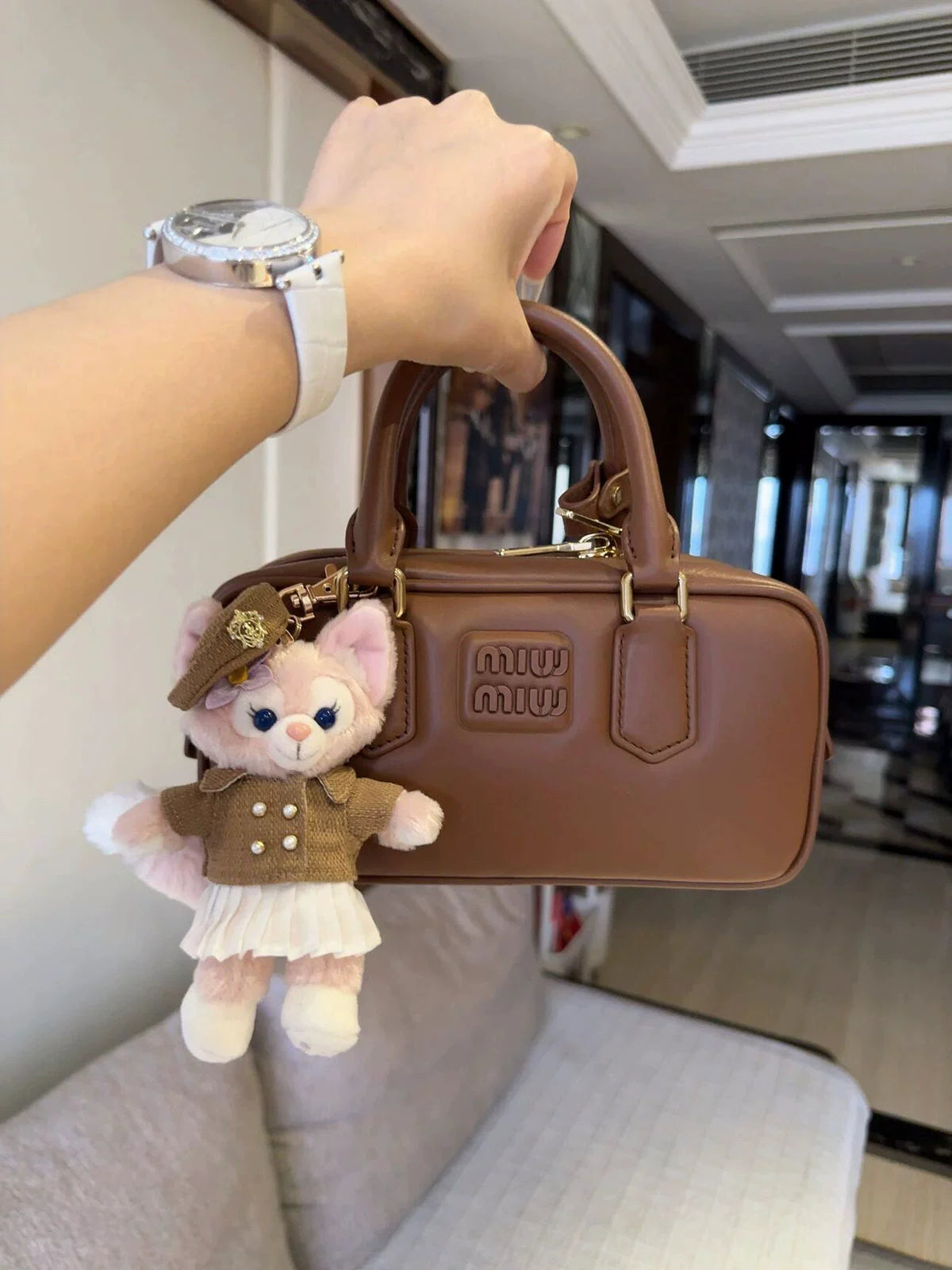 2025 New Arrival Fall and Winter Retro Coffee Color Bowling Bag Fashion All-Match Boston Bag Shoulder Women's Crossbody Handbag Shopifynow