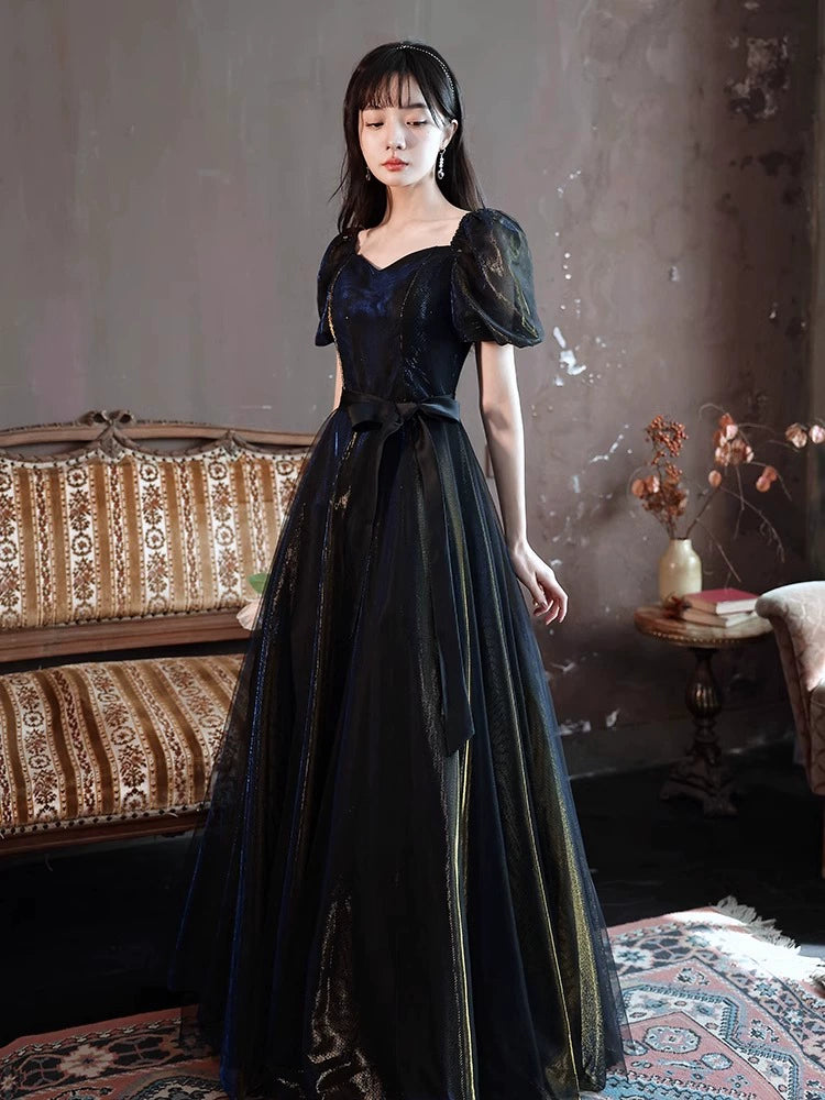 Black Evening Dress for Women Banquet Temperament Accessible Luxury Host Dress Classy Niche Style Birthday Adult Ceremony Slim Looking Summer Shopifynow