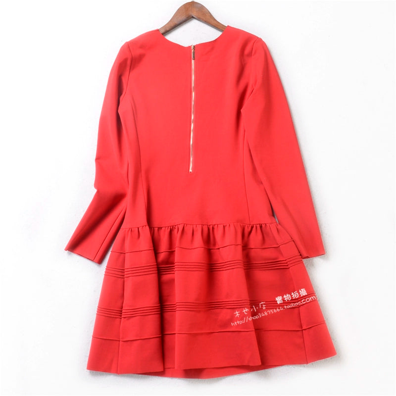 Fashion Minimalist Pleated Crumpled Dress Ponte-De-Roma Shopifynow