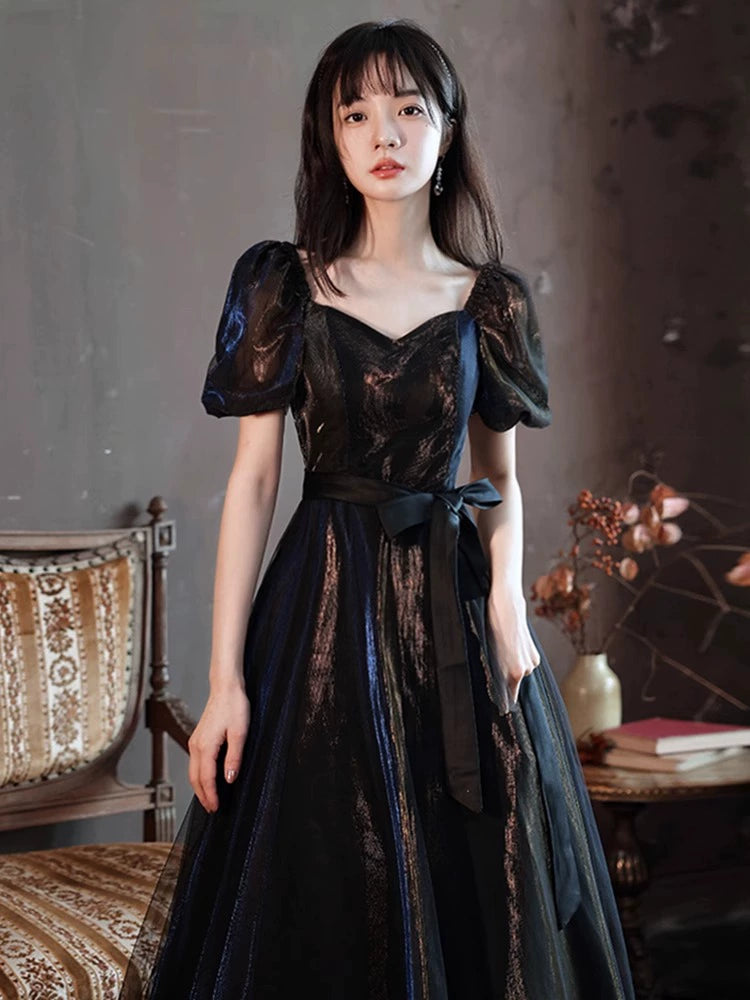Black Evening Dress for Women Banquet Temperament Accessible Luxury Host Dress Classy Niche Style Birthday Adult Ceremony Slim Looking Summer Shopifynow