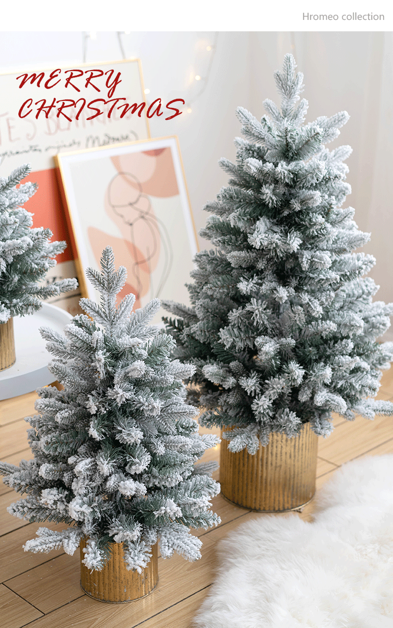 Hromeo Desktop Small Christmas Tree Home Decoration Christmas Atmosphere Photo Props Christmas Decorations Snow Tree Shopifynow