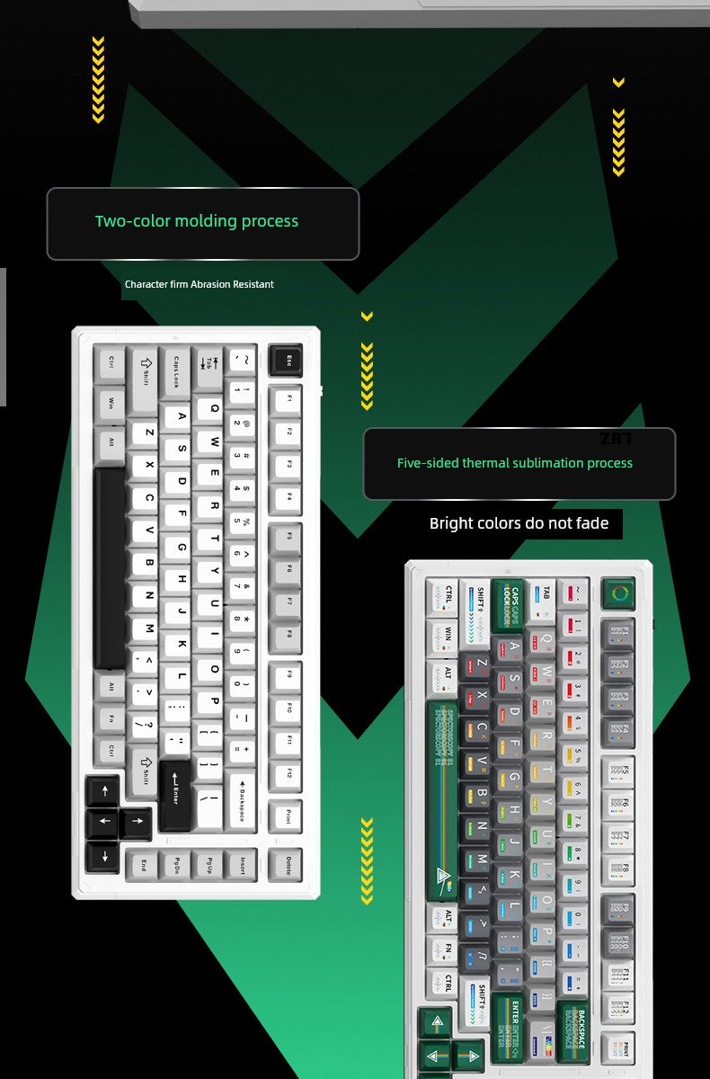 Ikbc Customized Mechanical Keyboard K75 Spectrum Three-Mode RGB Wired Wireless Bluetooth E-Sports Games Office Keyboard Shopifynow