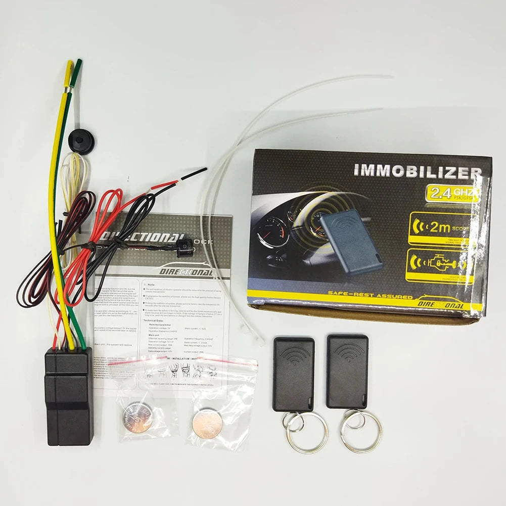 12V Auto Intelligent Secret Lock 2-8 Meter Sensor 2.4GHz RFID Anti-theft Device Car Immobilizer Engine Dark Lock Security System Shopifynow