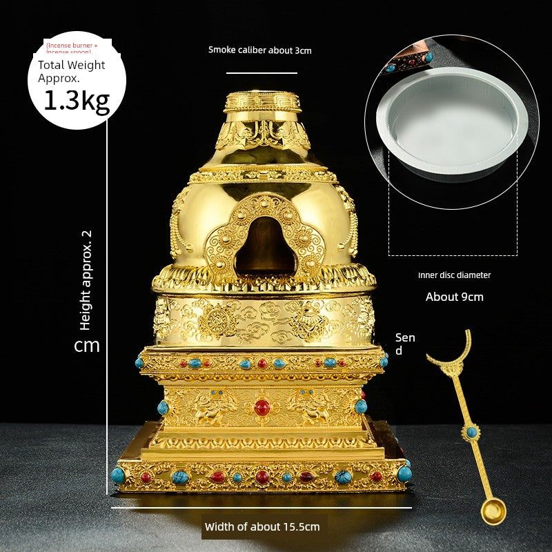 Eight Auspicious Symbols Incense Burner Food Feeding Stove Cone Incense Face Powder Medicine Aromatherapy Outdoor For Home Fire Stove Decoration Shopifynow