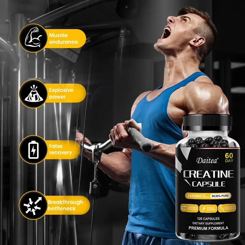 Daitea Muscle Mass Supplement - Capsules / Muscle Growth, Natural Performance and Endurance Desire - Shopifynow