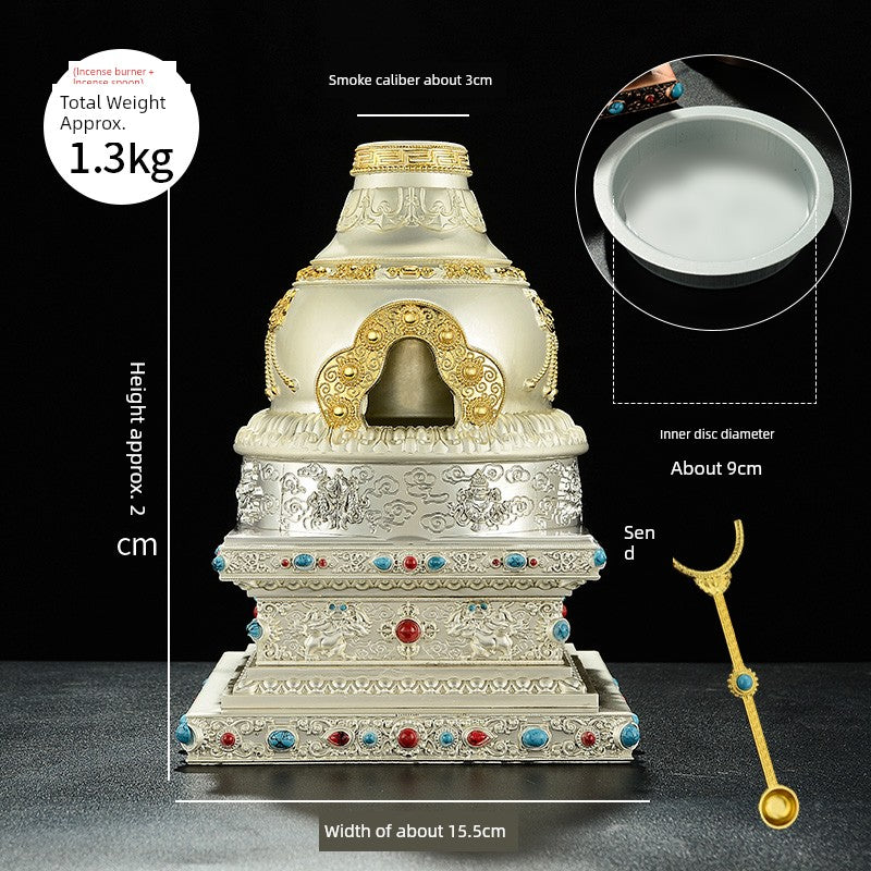 Eight Auspicious Symbols Incense Burner Food Feeding Stove Cone Incense Face Powder Medicine Aromatherapy Outdoor For Home Fire Stove Decoration Shopifynow