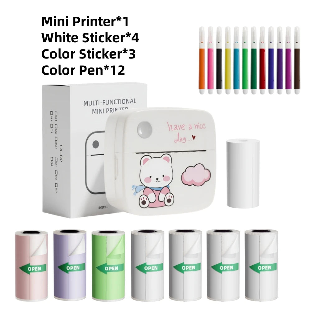 B2 Mini Printer Sticker Thermal Inkless Printer iOS Android Bluetooth Portable Printers Photo Printing Maker for iPhone Xiaomi Shopifynow