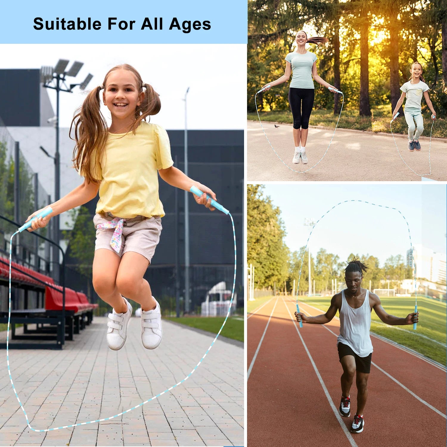 KOOTION Soft Beaded Skipping Rope, Plastic Segmented Jump Rope Indoor And Outdoor Sports Skipping Rope For Fitness Training Shopifynow