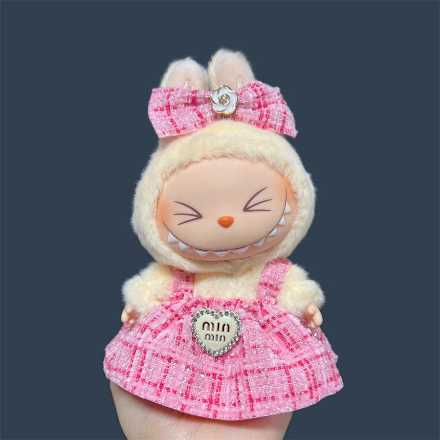 17cm Labubu Doll's Clothes Cute Fashion V1V2 Idol Clothing DIY Kids Gift Labubu Dress Cloak Gift Clothes Hair accessories Ropa - Shopifynow
