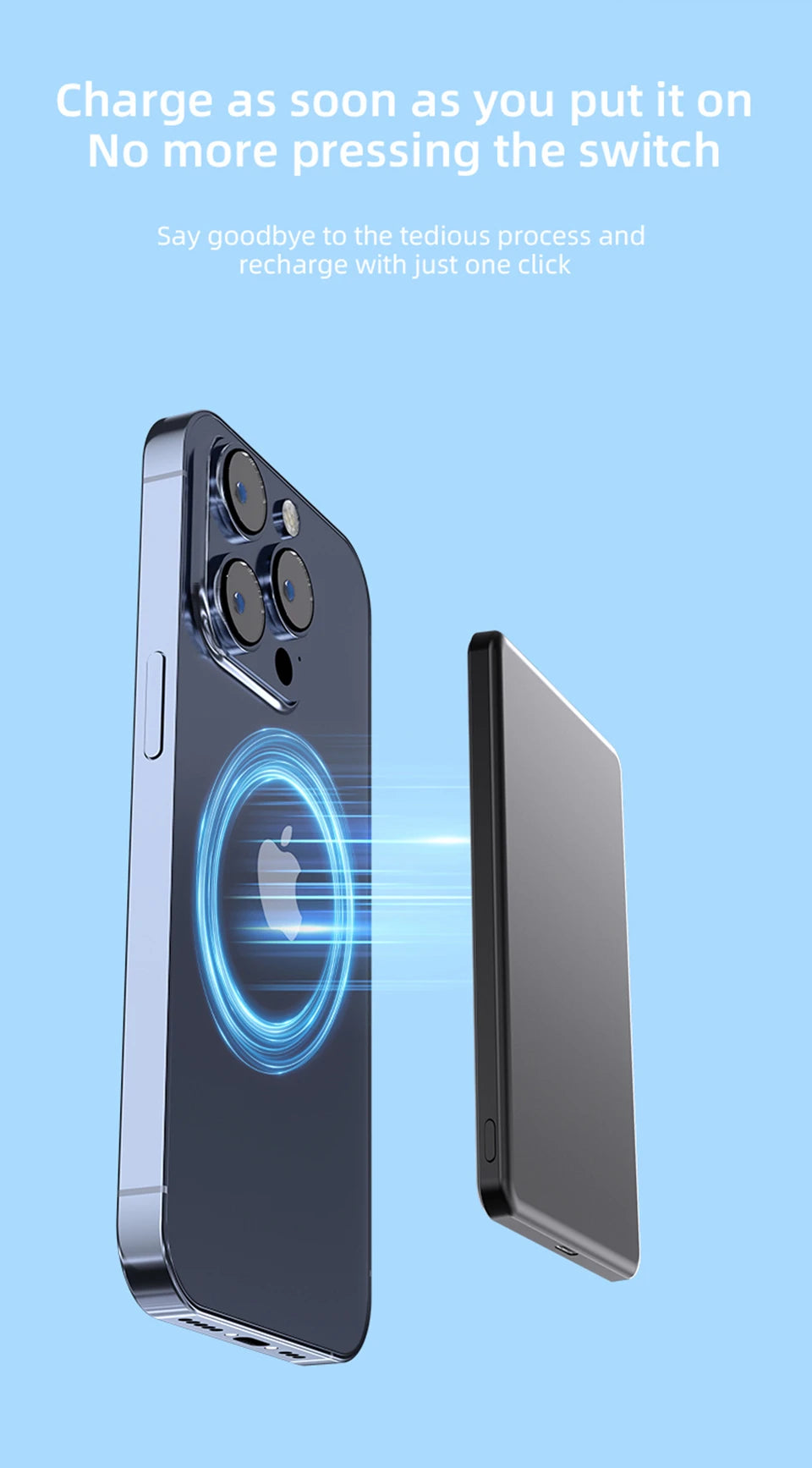 Magnetic Wireless Power Bank for Magsafe For iPhone 16 15 14 13 12 Pro Max 15W 5000mAh Portable Fast Charging External Battery Shopifynow