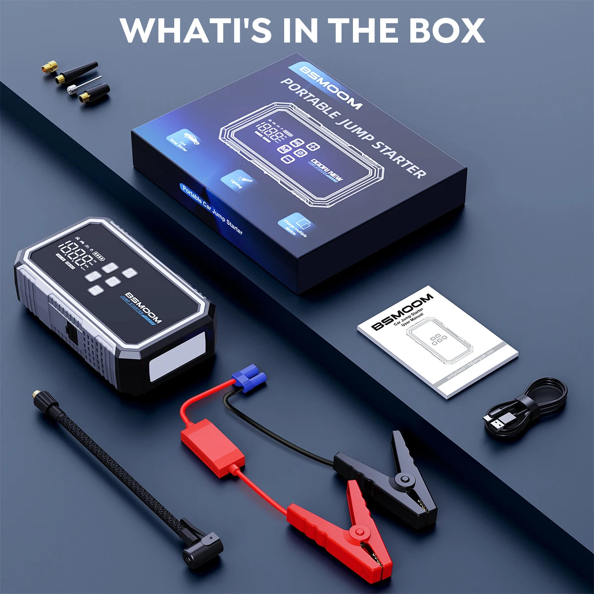 Car Jump Starter Air Compressor Power Bank 12V 21800mAh/26800mAh Starting Device Emergency Car Battery Charger Booster Buster - Shopifynow