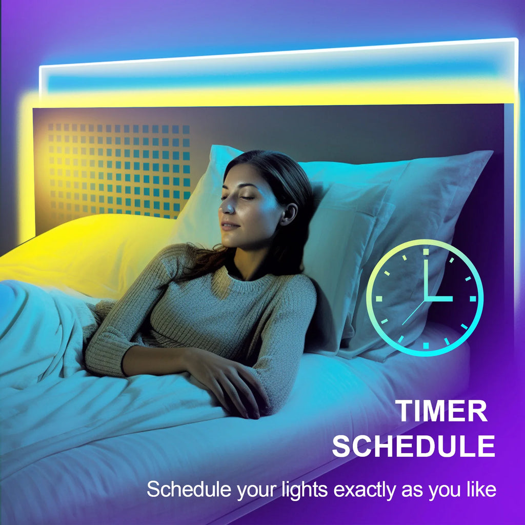 100FT WIFI LED strip lights, music synchronization RGB LED light, with remote control and application. Shopifynow