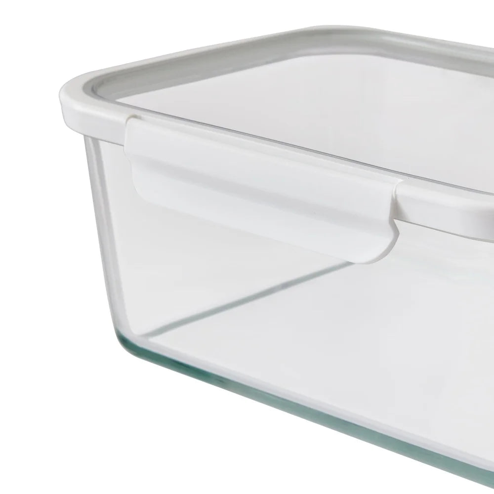 14 Cup Glass Food Storage Container with Tritan Lid Microwave Freezer Dishwasher Safe Stackable 2 Pieces Shopifynow