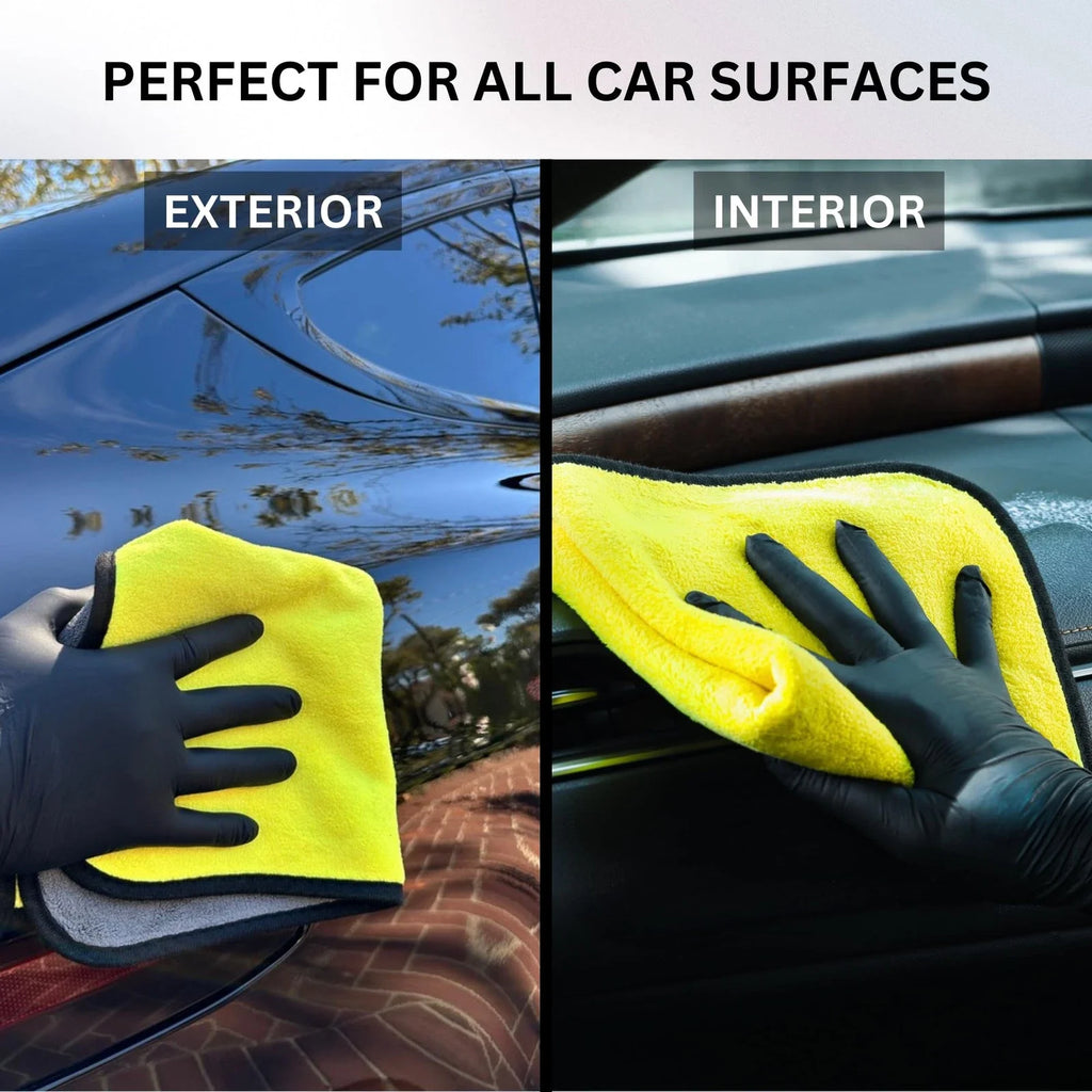 6 PCS 600GSM Car Cleaning Cloth Professional Cleaning Car Wiping Microfiber Towel Car Wash Towel Accessories