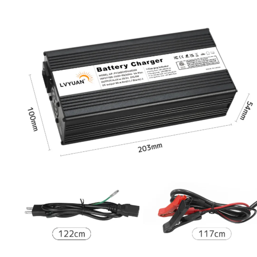 Auto DC12V 24V Battery Charger Smart LCD Display 8-stage Intelligent Charging Car Battery Chager for LiFePO4 AGM GEL Lead-Acid Shopifynow