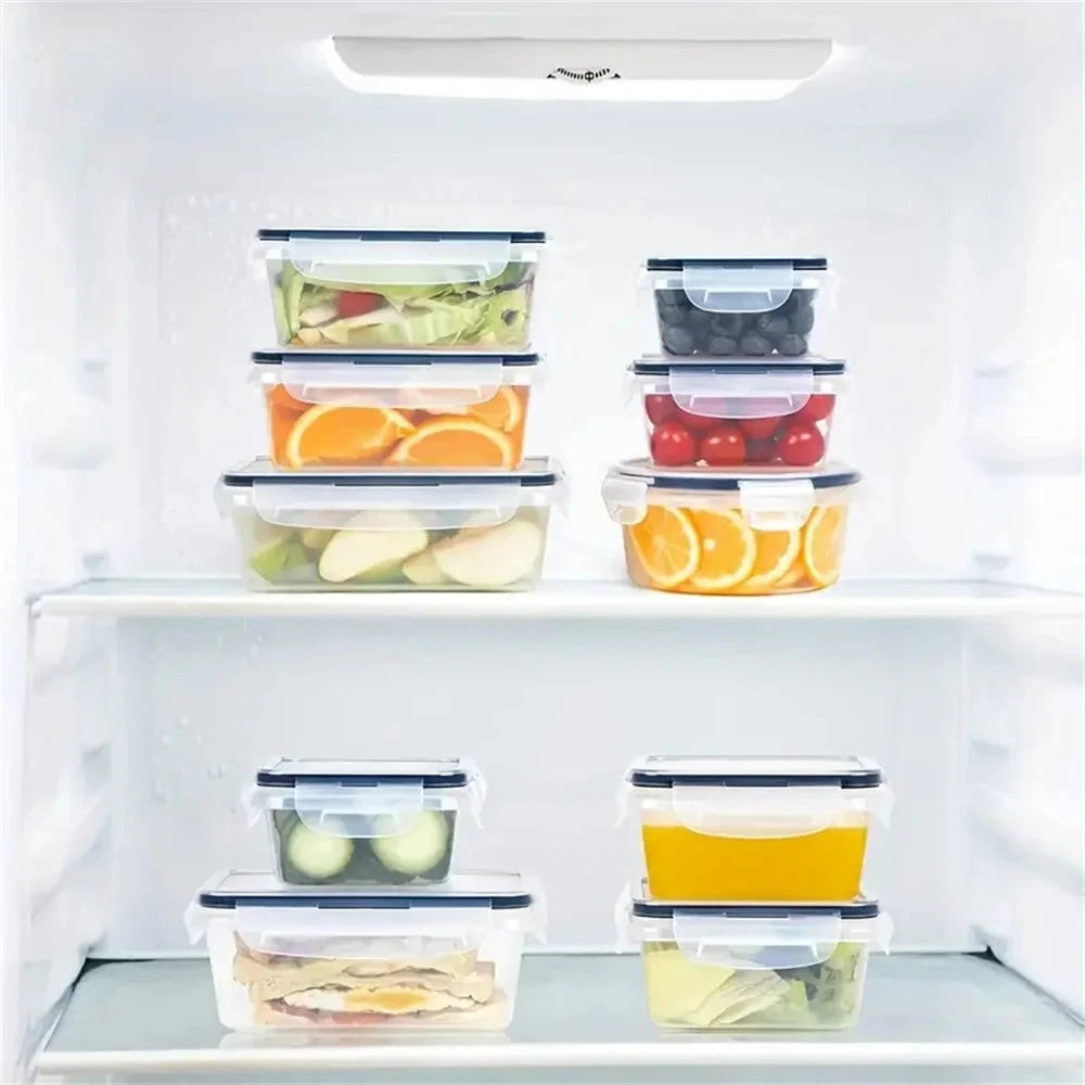 12pcs-set Food Airtight containers Lunch Boxes Set, Microwave safe BPA Free Food Grade PP Plastic Container Shopifynow