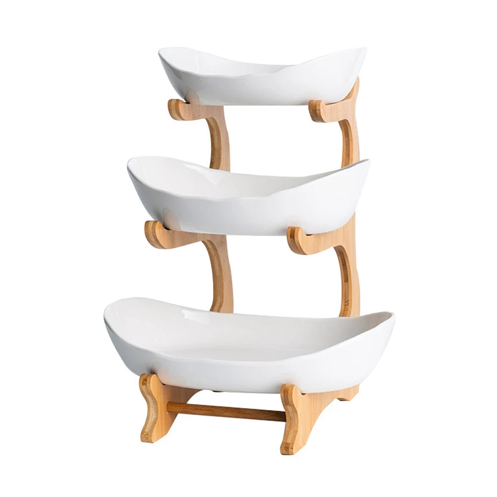 3 Layer Fruit Plate Home Living Room Plastic Snack Dish Creative Modern Dried Fruit Basket Candy Dish Cake Stand Salad Bowl Shopifynow