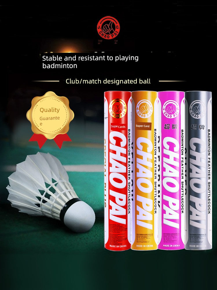 Chaopai Gold Red Durable Professional Training Competition Badminton Shopifynow