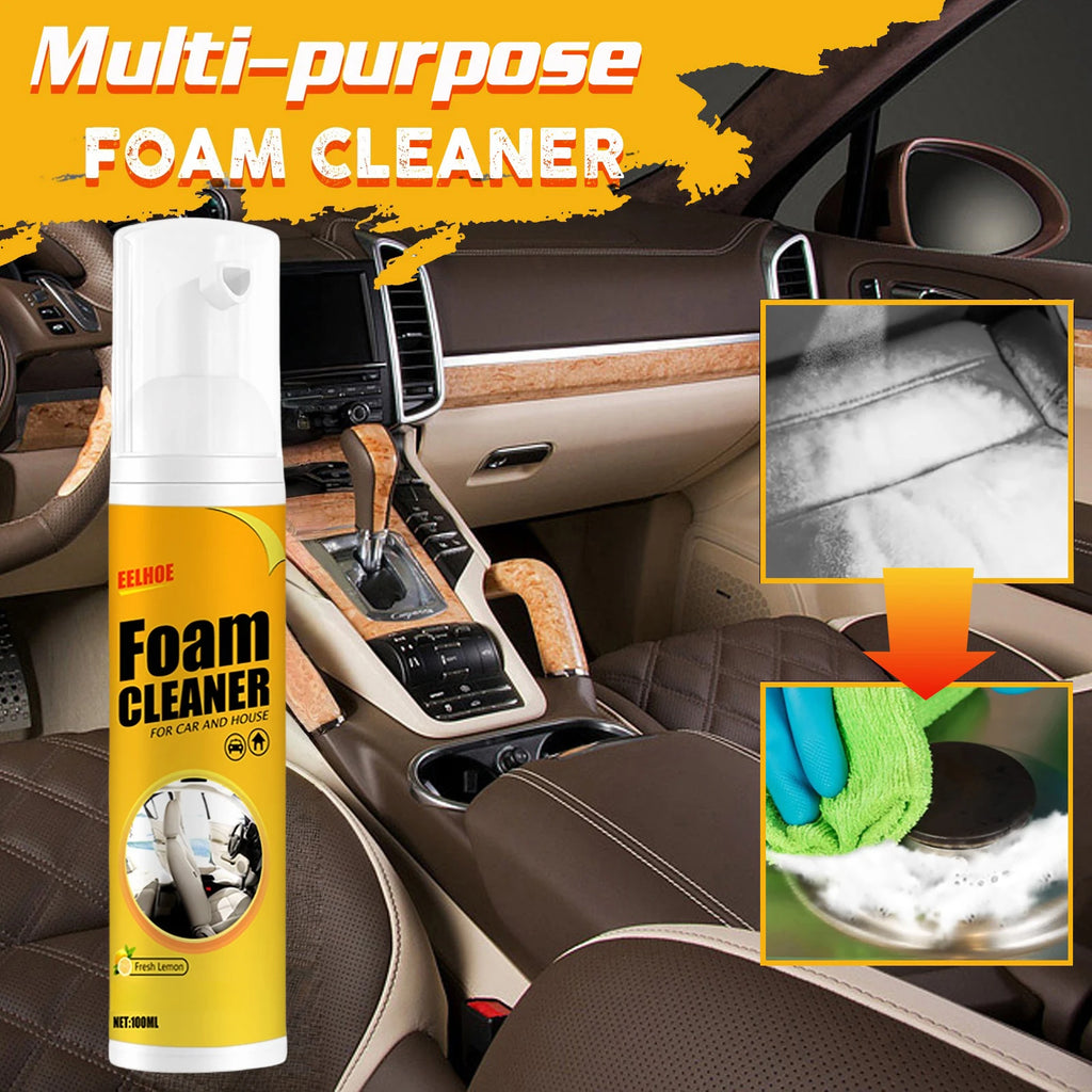 2PCS 100ML Multi-purpose Foam Cleaner Spray Car Home Interior Cleaner Foam Spray Anti-Aging Protection for Car Accessorie Shopifynow
