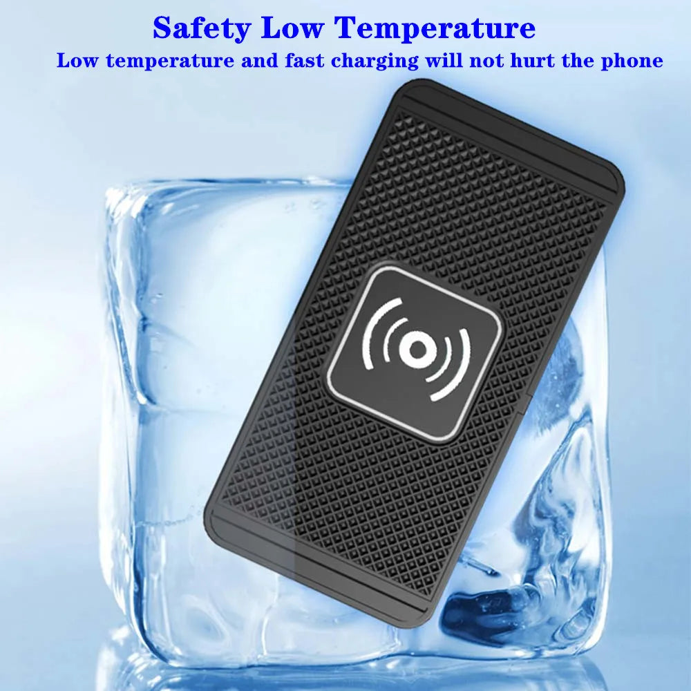 Car Wireless Charger for Iphone 16 15 15 Pro Max 14 13 12 X Samsung S24 S23 Wireless Car Charger Silicone Pad Stand Fast Charger - Shopifynow