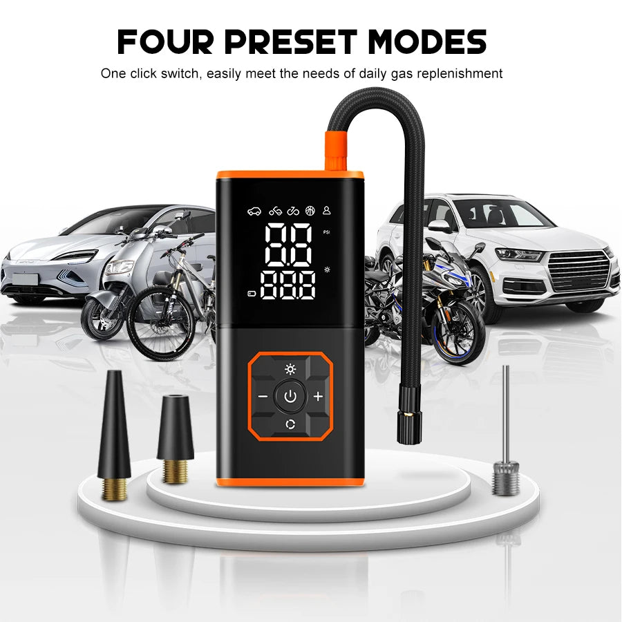 ABS Car Tyre Inflator Portable Air Compressor Car Inflatable Pumps Air Pump Suitable For Inflating Car Motorcycle Bicycle