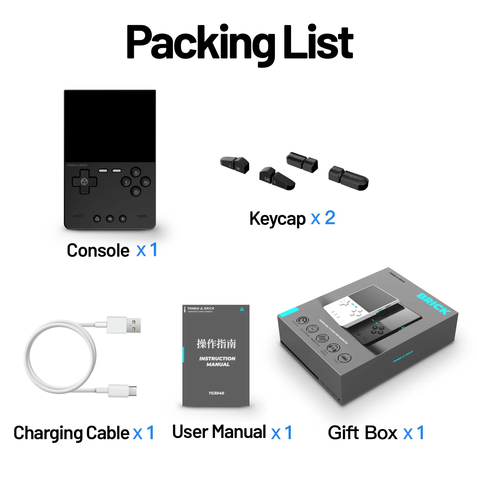 AMPOWN Trimui BRICK Handheld Game Players Consoles 3.2'' IPS Screen Emulator Portable Retro Video Games Linux System Allwinner - Shopifynow