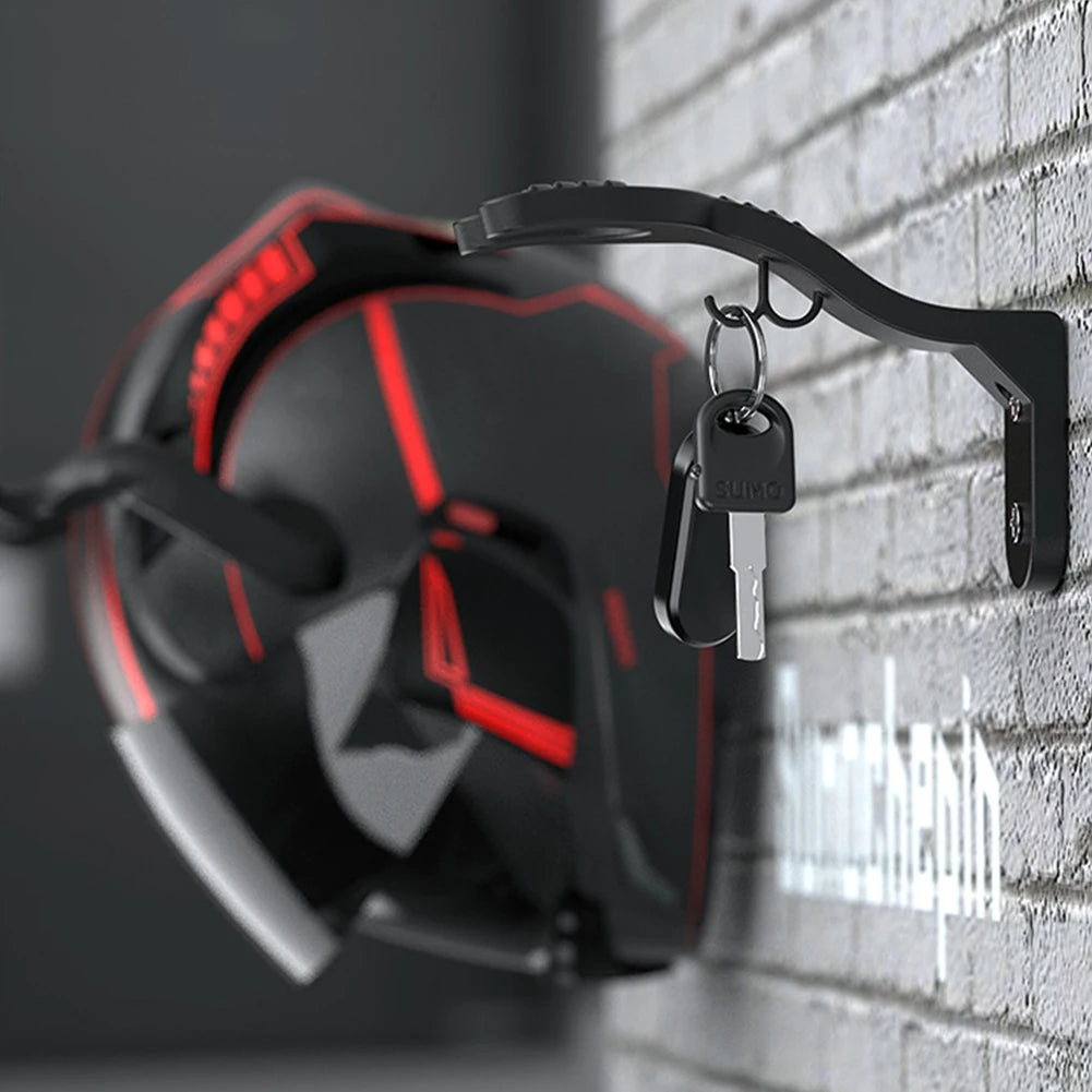 Kitchen Cabinet Shelf Wall Mount Hooks Motorcycle Helmet Hook Racks Helmet Display Hanger Stand Wall-Mounted Storage Holder - Shopifynow