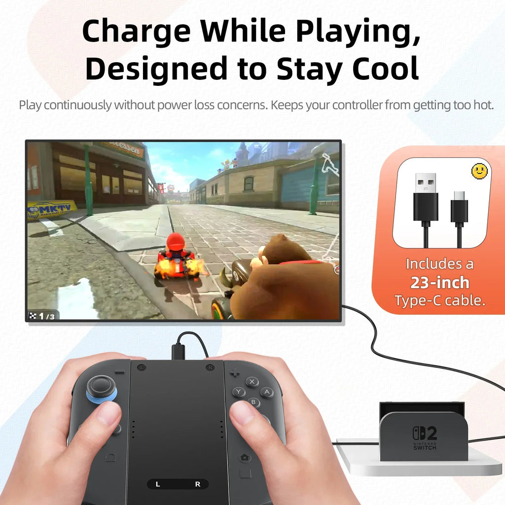 For Switch 2 Joycon Charging Grip - Left/Right Controller Bracket for NS2 Accessories Shopifynow