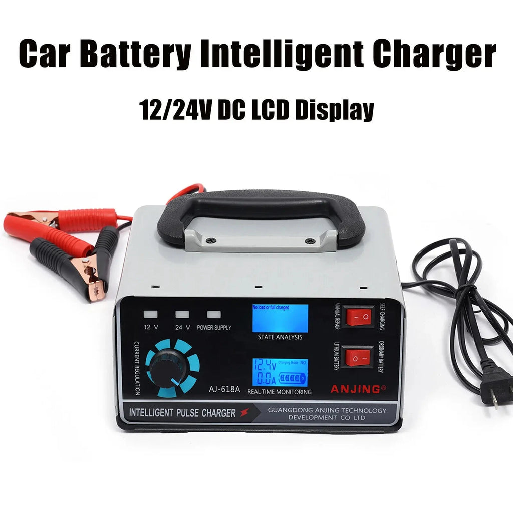 12V/24V 400W Heavy Duty Car Truck Battery Charger Intelligent Pulse Repair Trick Shopifynow