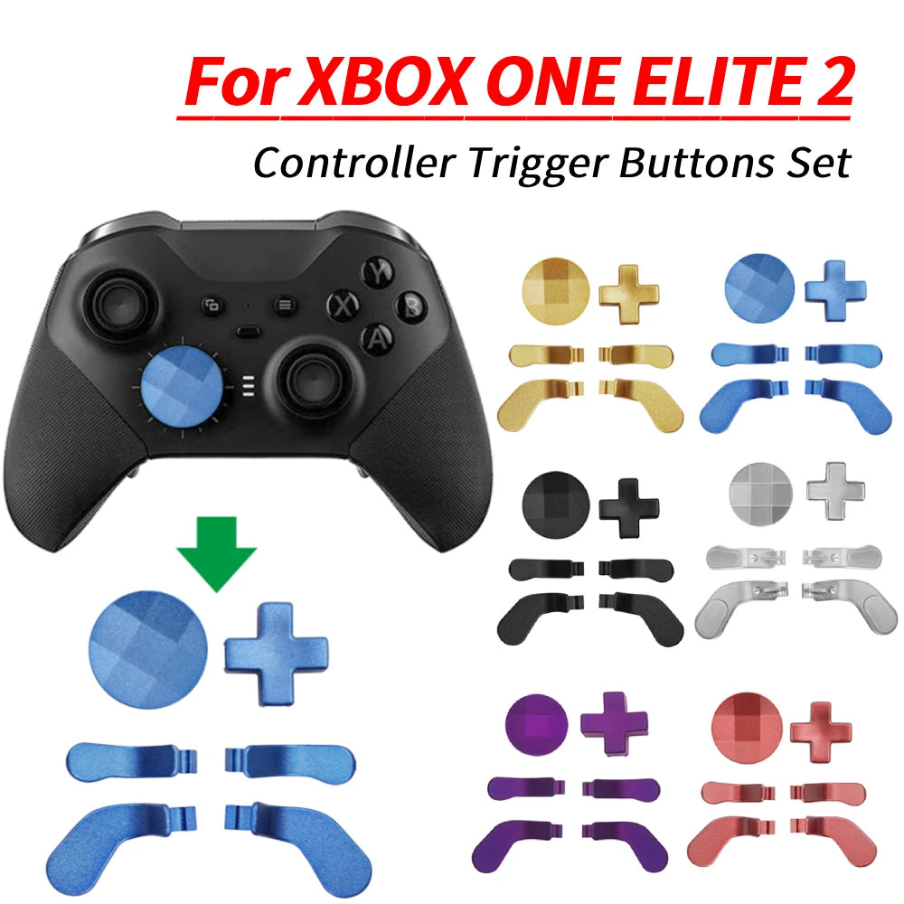 6Pcs for XBOX ONE ELITE 2 Gen Keycap Game Controller Trigger Button Thumb Grip Joypad Gamepad Replacement Set Accessories Shopifynow