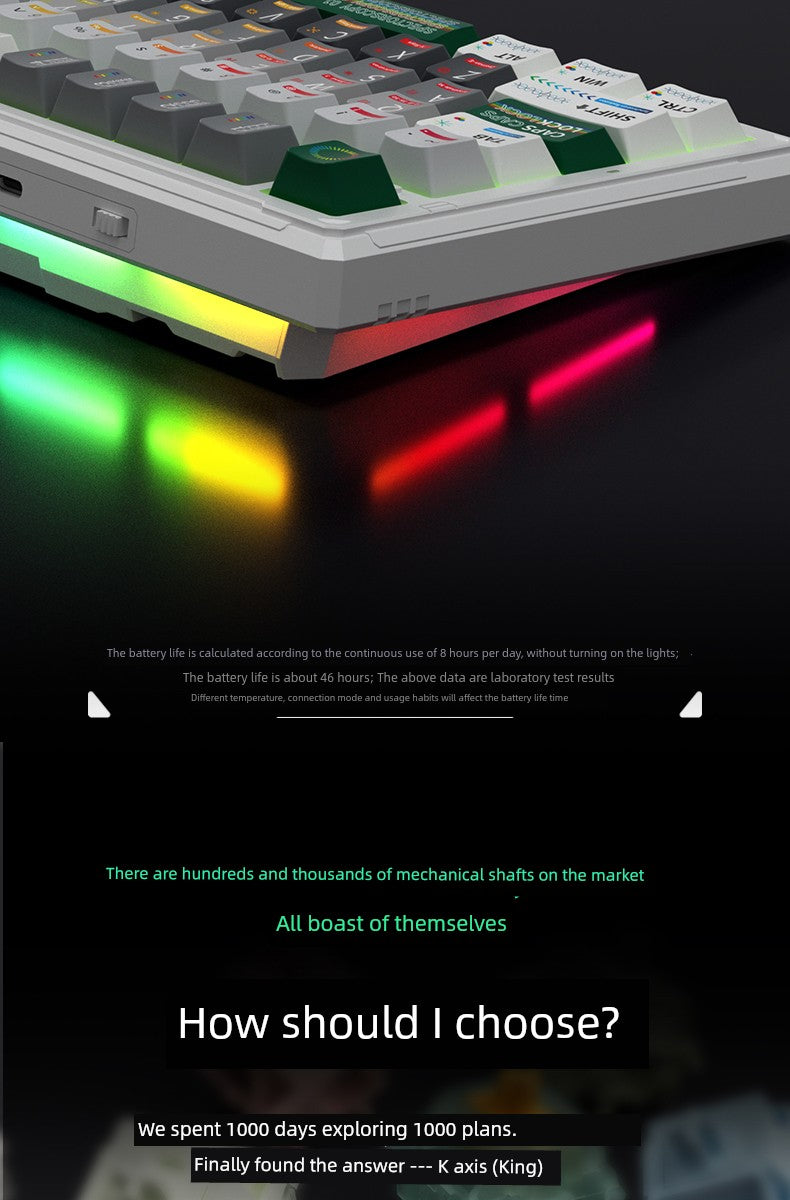 Ikbc Customized Mechanical Keyboard K75 Spectrum Three-Mode RGB Wired Wireless Bluetooth E-Sports Games Office Keyboard Shopifynow