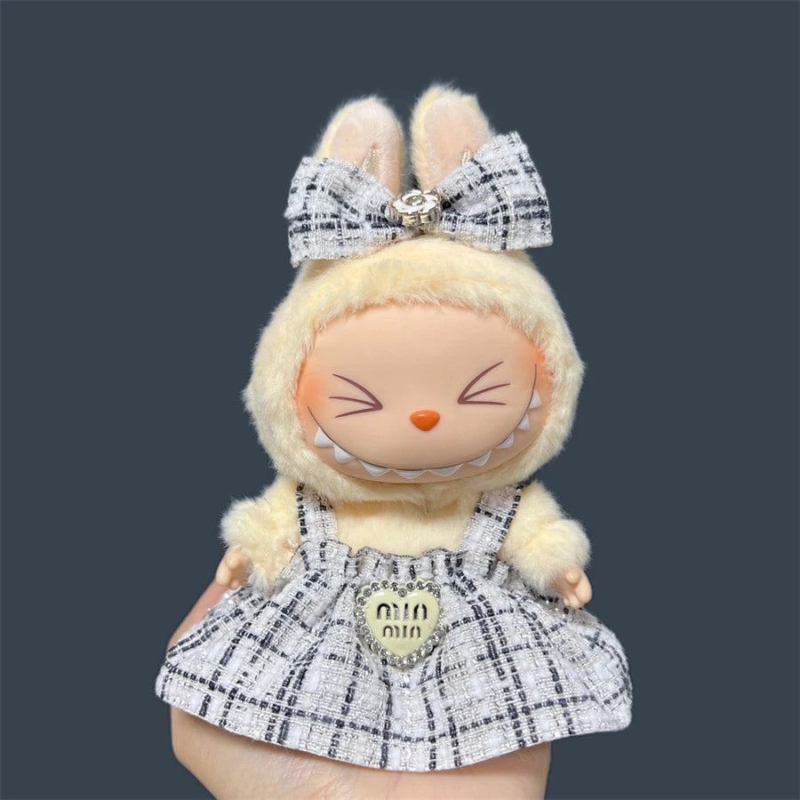 17cm Labubu Doll's Clothes Cute Fashion V1V2 Idol Clothing DIY Kids Gift Labubu Dress Cloak Gift Clothes Hair accessories Ropa - Shopifynow