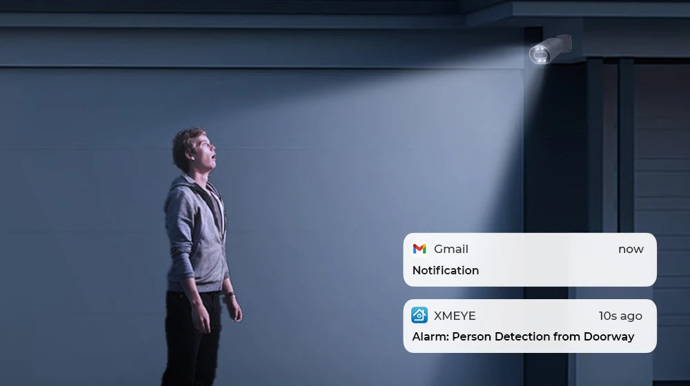 H.View 4K 8Mp poe Cctv Security Camera System Home Video Surveillance Kit 8Ch Nvr Audio Outdoor Ip Camera xmeye app