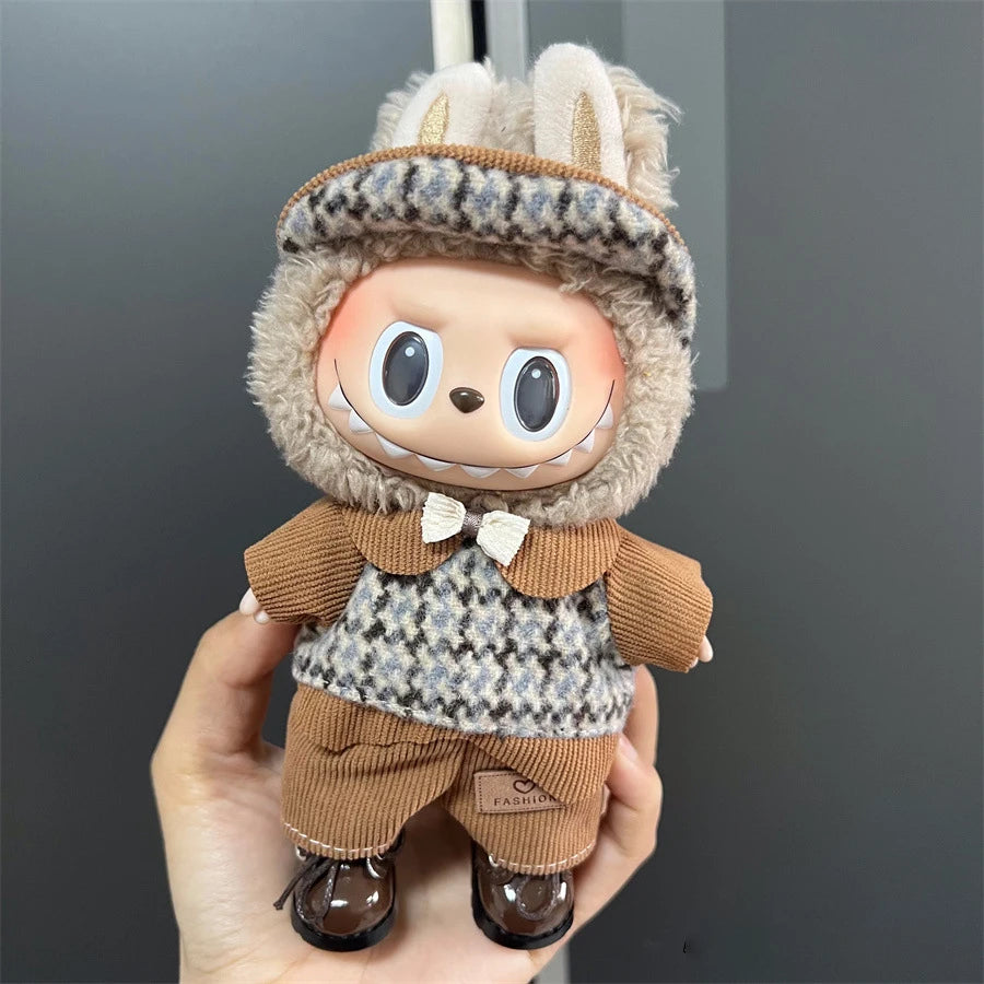 17cm Labubu Doll's Clothes Cute Fashion V1V2 Idol Clothing DIY Kids Gift Labubu Dress Cloak Gift Clothes Hair accessories Ropa - Shopifynow