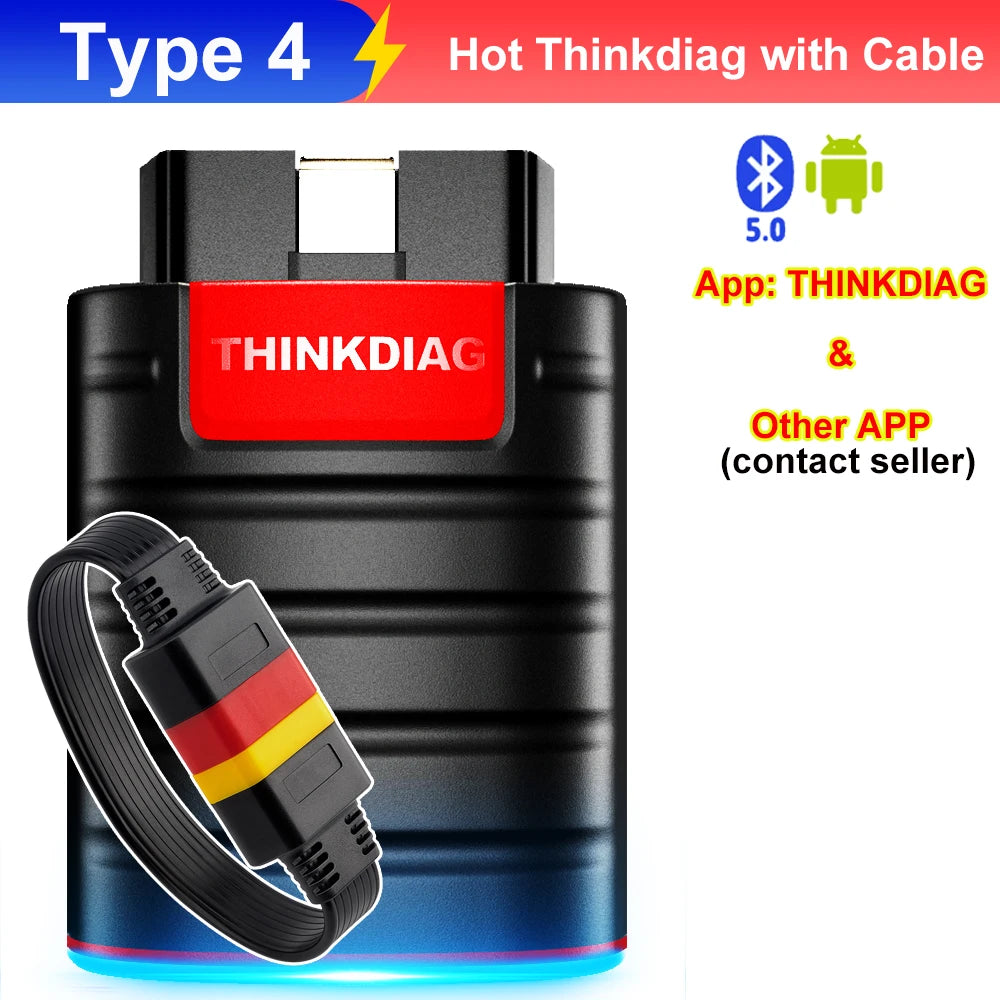 2025 THINKCAR New Thinkdiag ALL System Car Diagnostic Tools ECU Coding Active Test 16 Reset 1 Year Free OBD2 Scanner code reader - Shopifynow