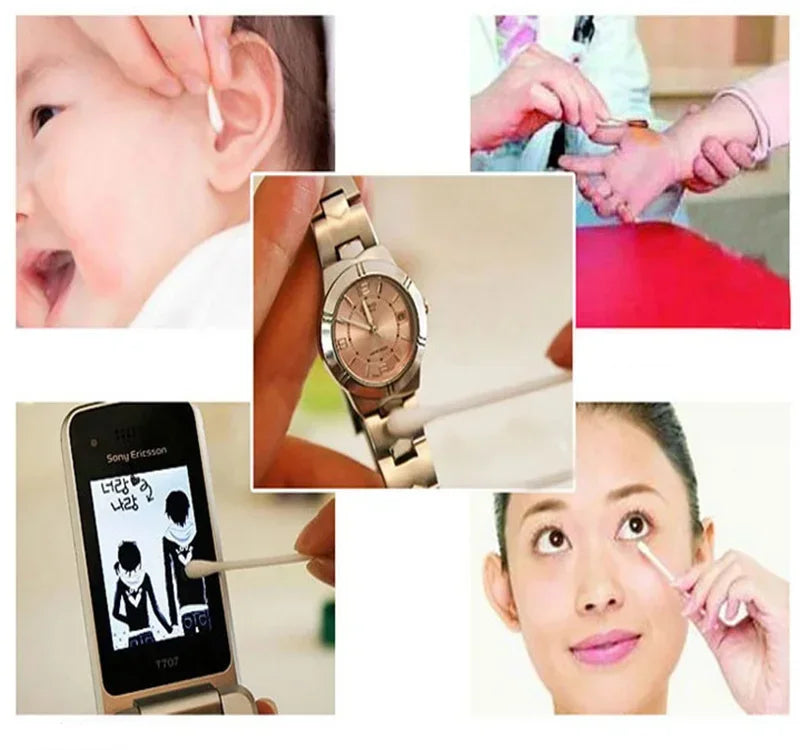 Double Cotton Buds Tip Sticks Nose Ear Cleaning Health Care Tools Head Wood Cotton Swab Women Makeup Lipstik Ватные Палочки